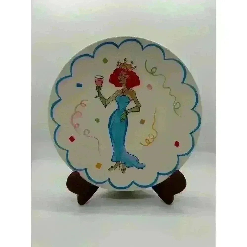 Kate Williams Design for Brylane Wishes - single plate Red Hair Princess Queen